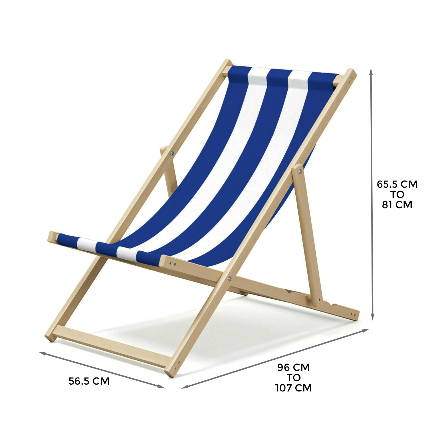 Adjustable Folding Wood Deck Chair
