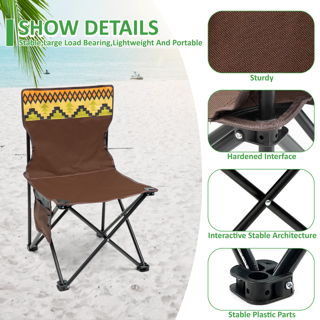 5Pc Foldable Camping Table & Chair Set