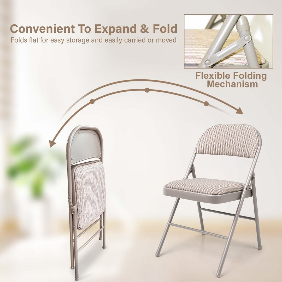 6 Feet Folding Table with 6 Fold Away Chairs