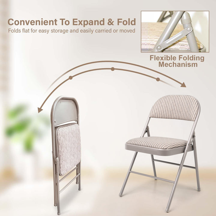 6 Feet Folding Table with 6 Fold Away Chairs