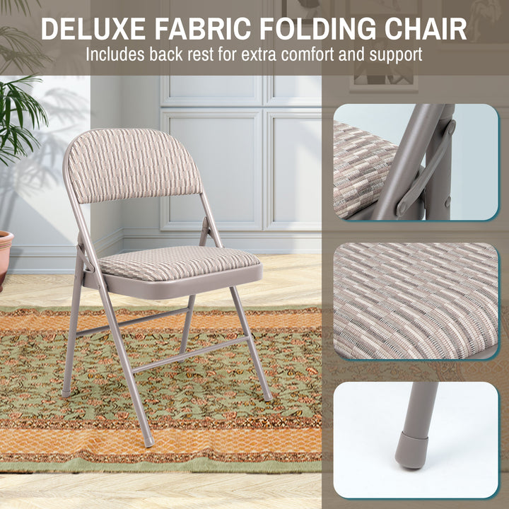 6 Feet Folding Table with 6 Fold Away Chairs