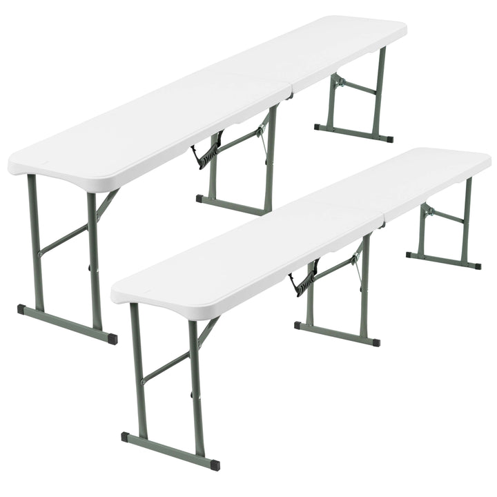 6ft Heavy Duty Table and Benches Set