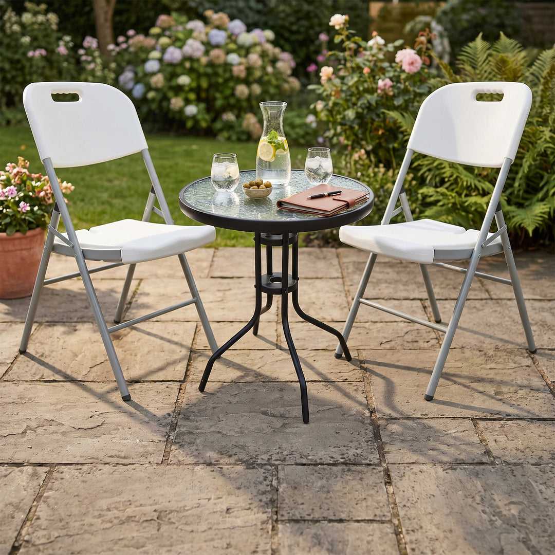 Patio Table with Folding Chairs