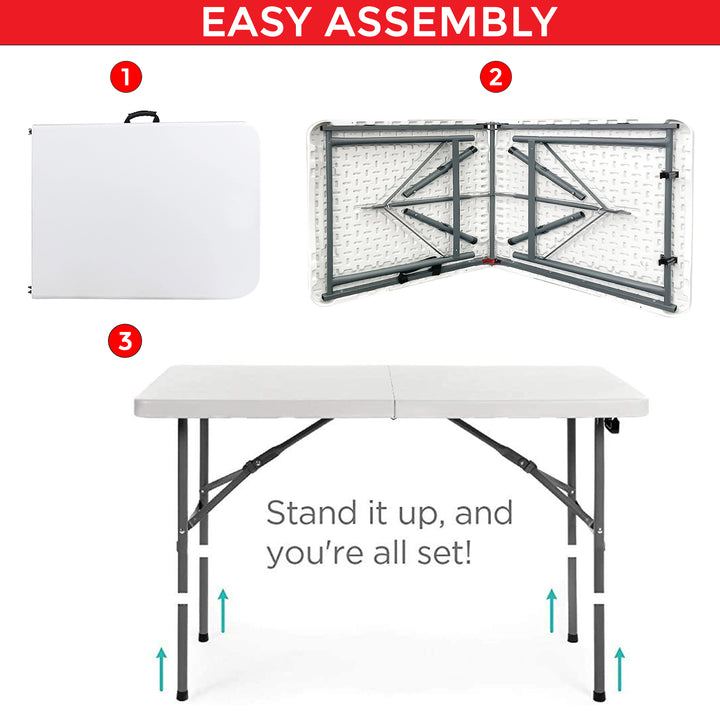 4 Feet - Heavy Duty Camping Trestle Folding Table