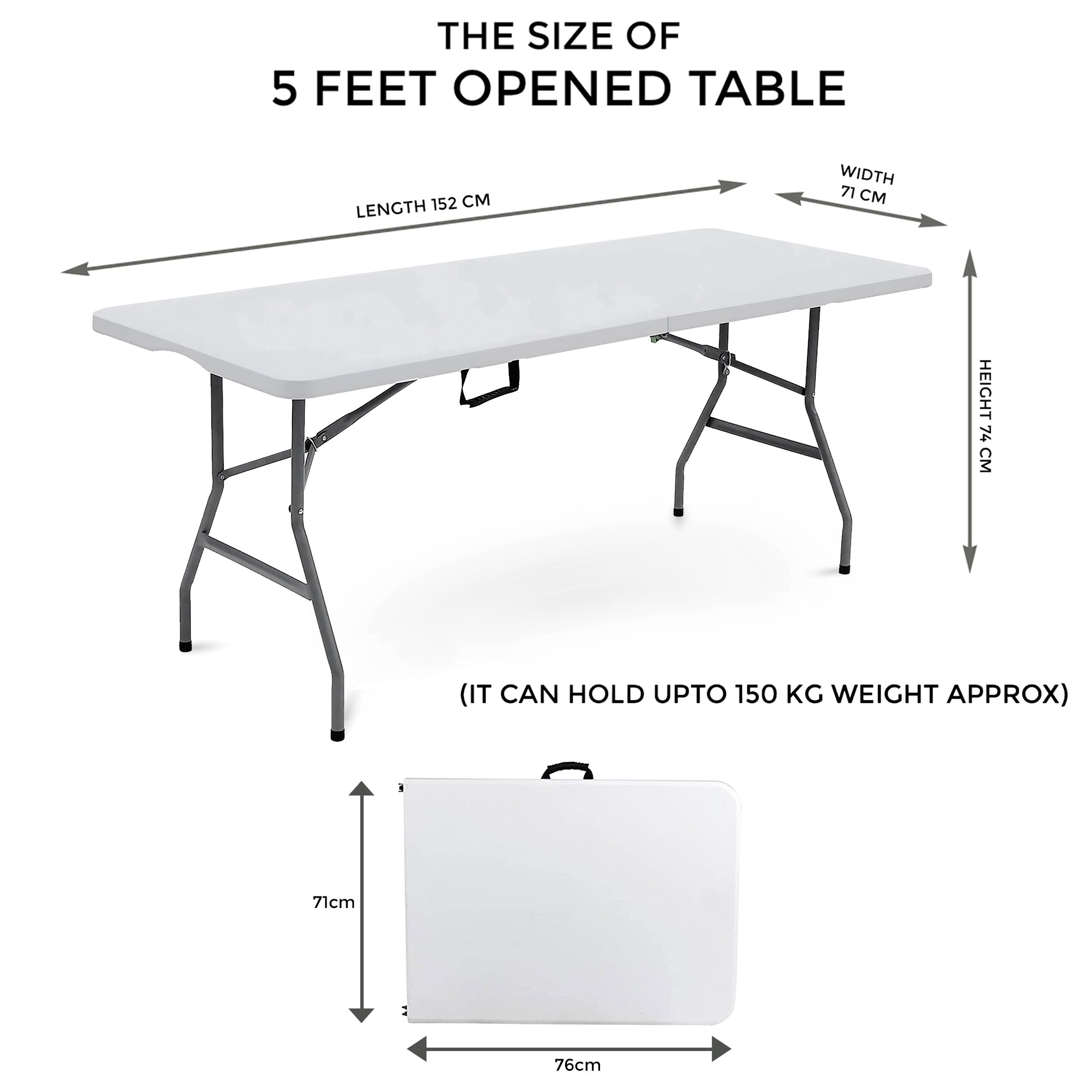 5 Feet Heavy Duty Trestle Folding Table | FoldingTablesUK.com | Folding ...