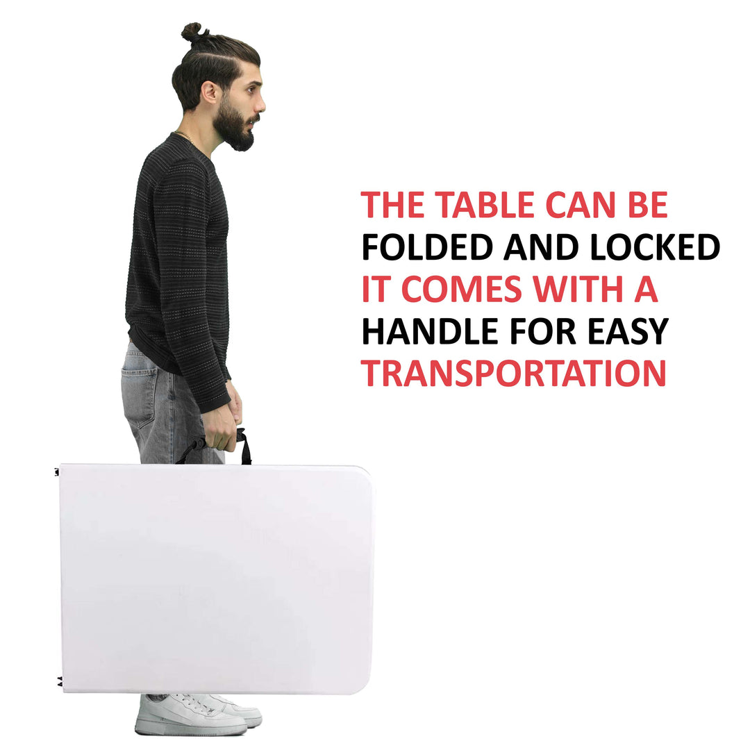 5ft Collapsible Folding Table With 6 Folding Chairs