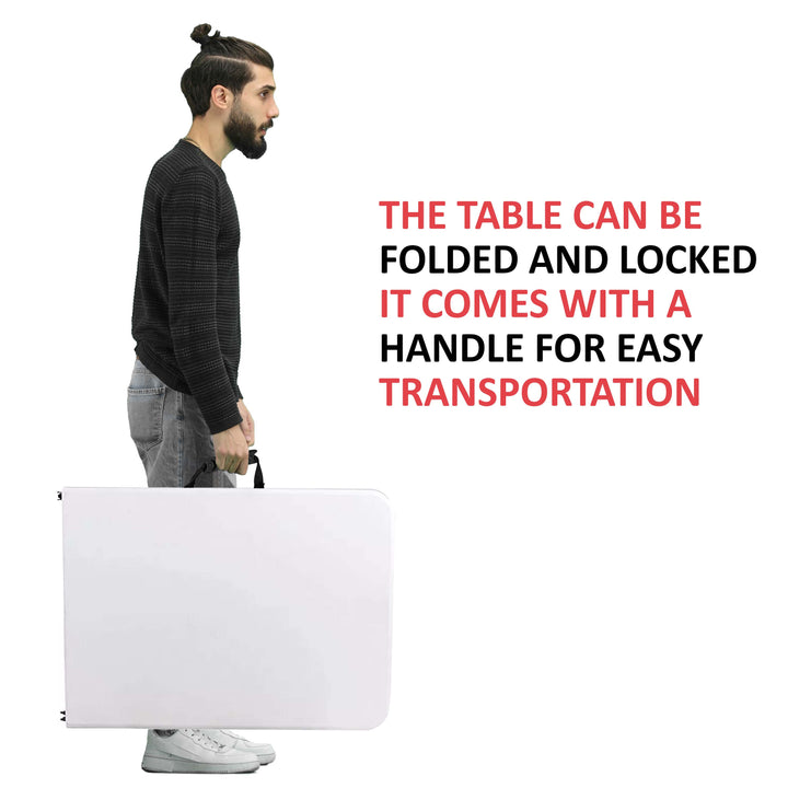 5ft Collapsible Folding Table With 6 Folding Chairs