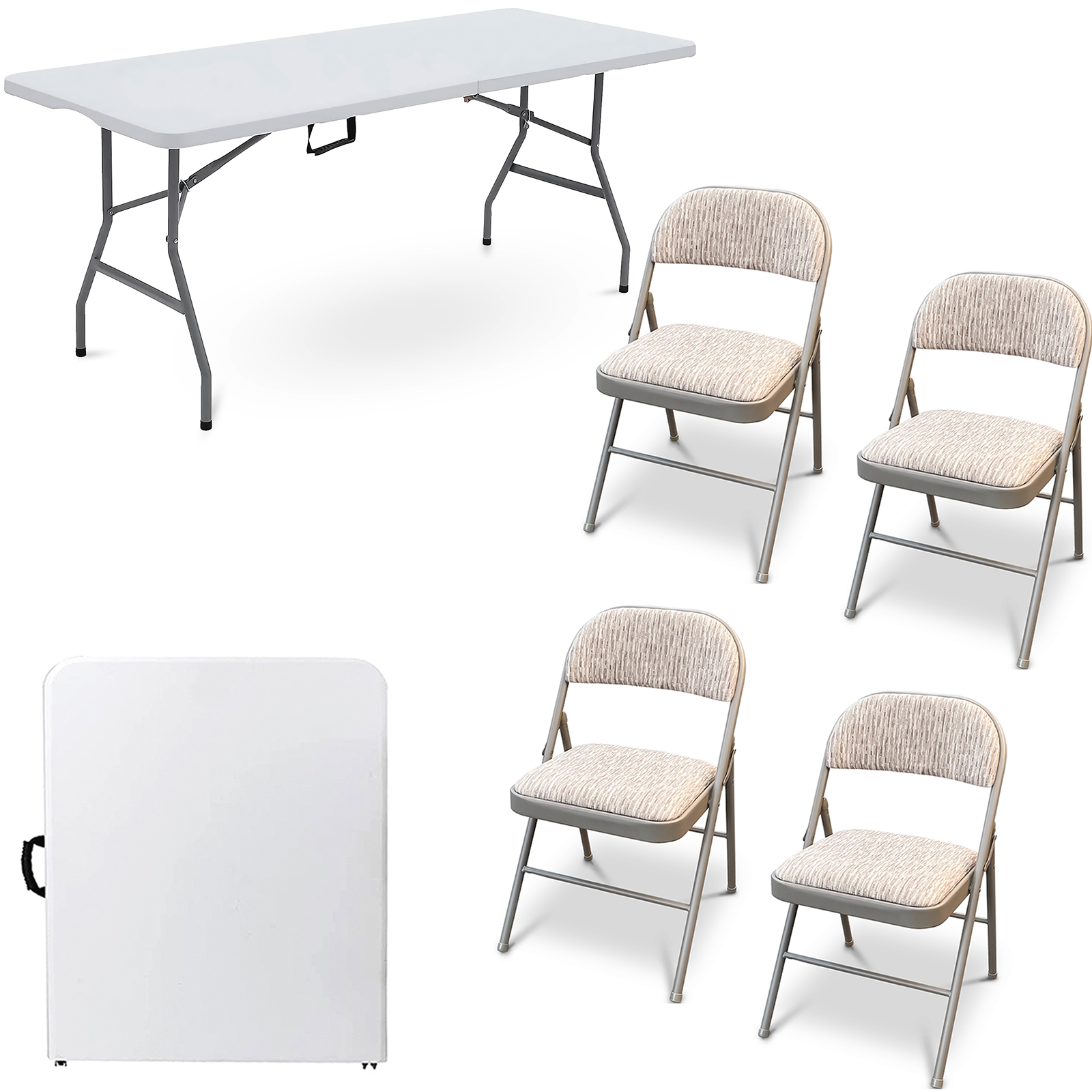 5ft Collapsible Folding Table With 4 Folding Chairs – Folding Tables UK