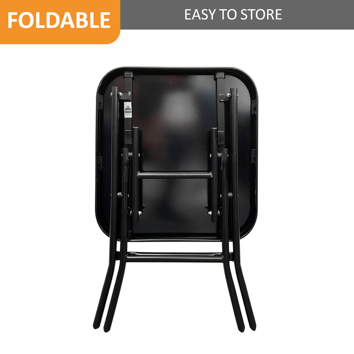 Glass Top Table with Foldable Chairs