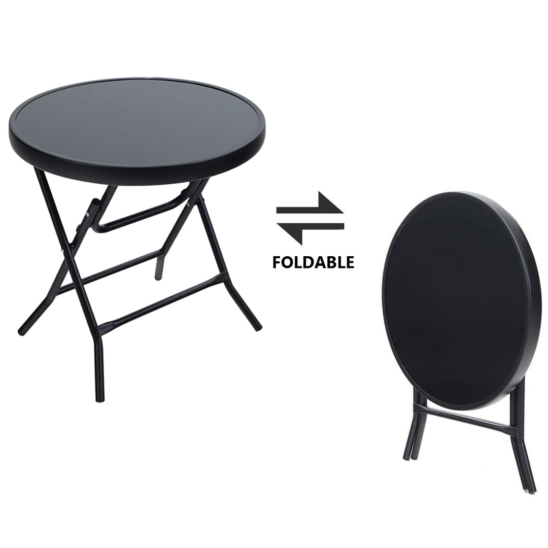 Glass Top Garden Folding Table