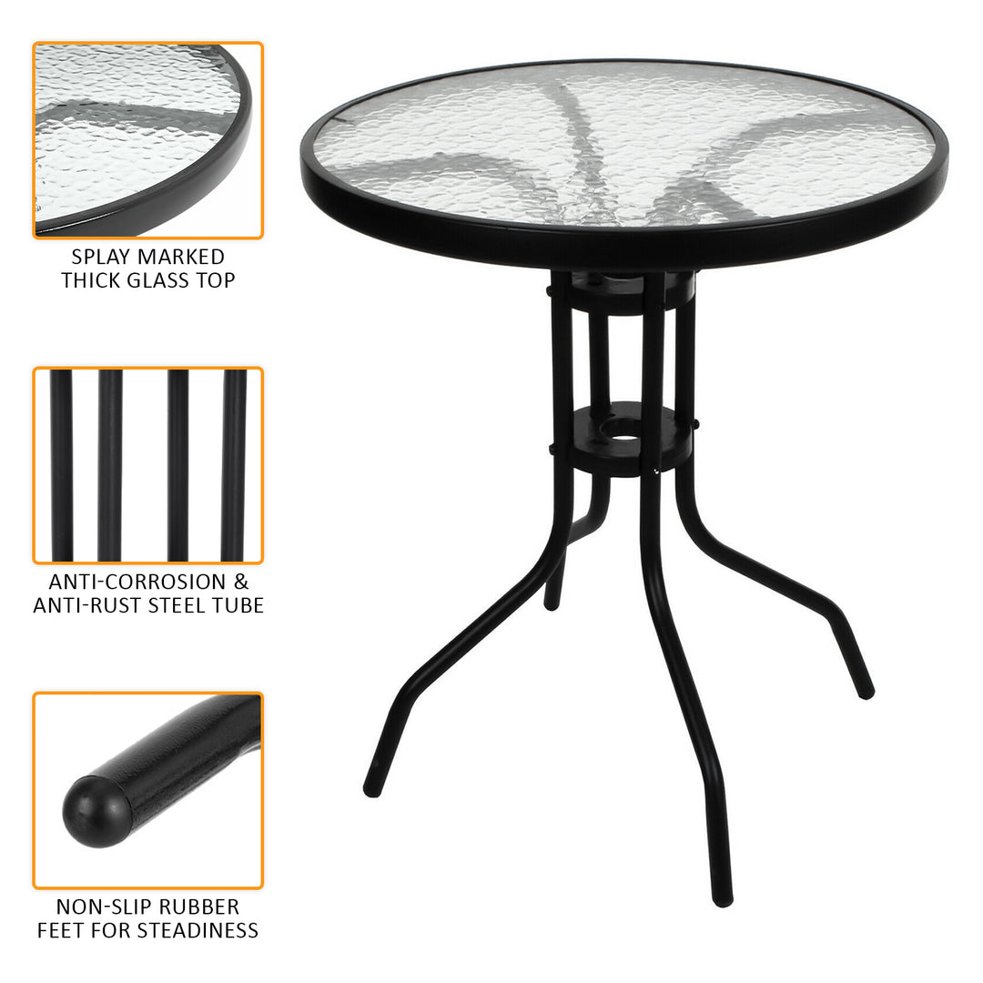 Glass Top Patio Table Metal