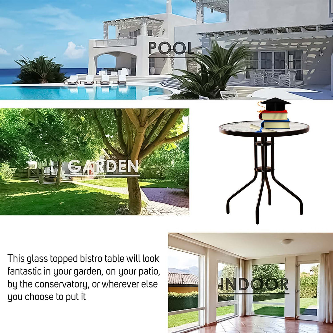 Patio Table with Folding Chairs