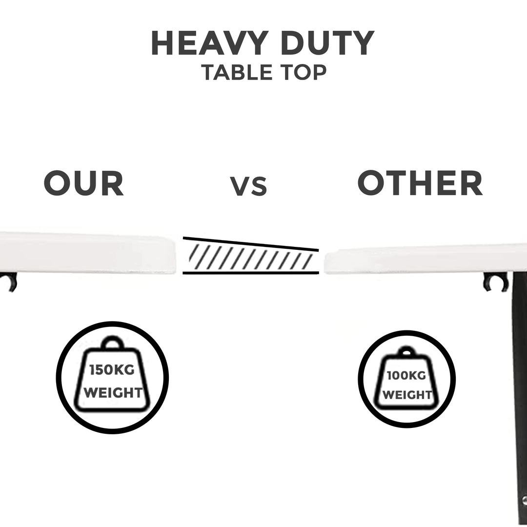 6 Feet Folding Table with 6 Fold Away Chairs