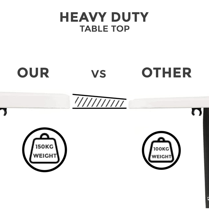 6 Feet Folding Table with 6 Fold Away Chairs