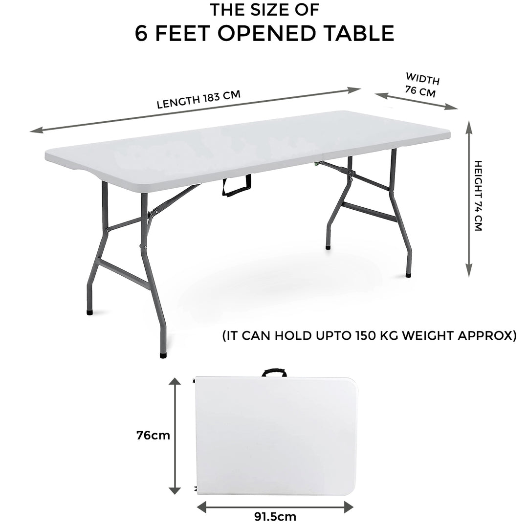 6ft Heavy Duty Foldable Benches with Table