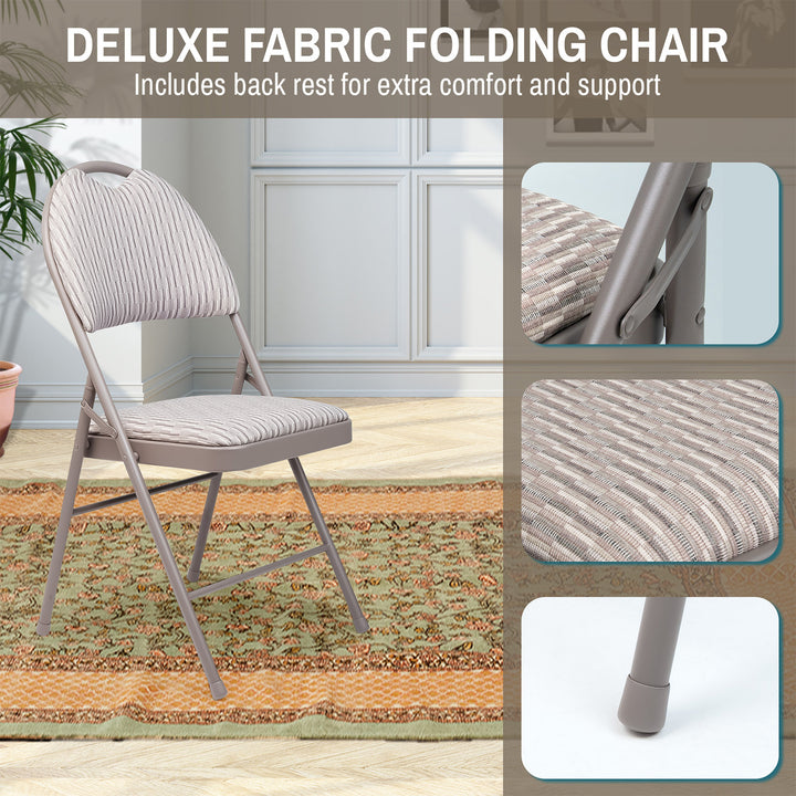 6 Feet Folding Table with 6 Fold Away Chairs