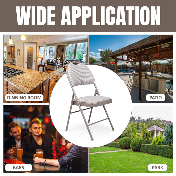 6 Feet Folding Table with 6 Fold Away Chairs