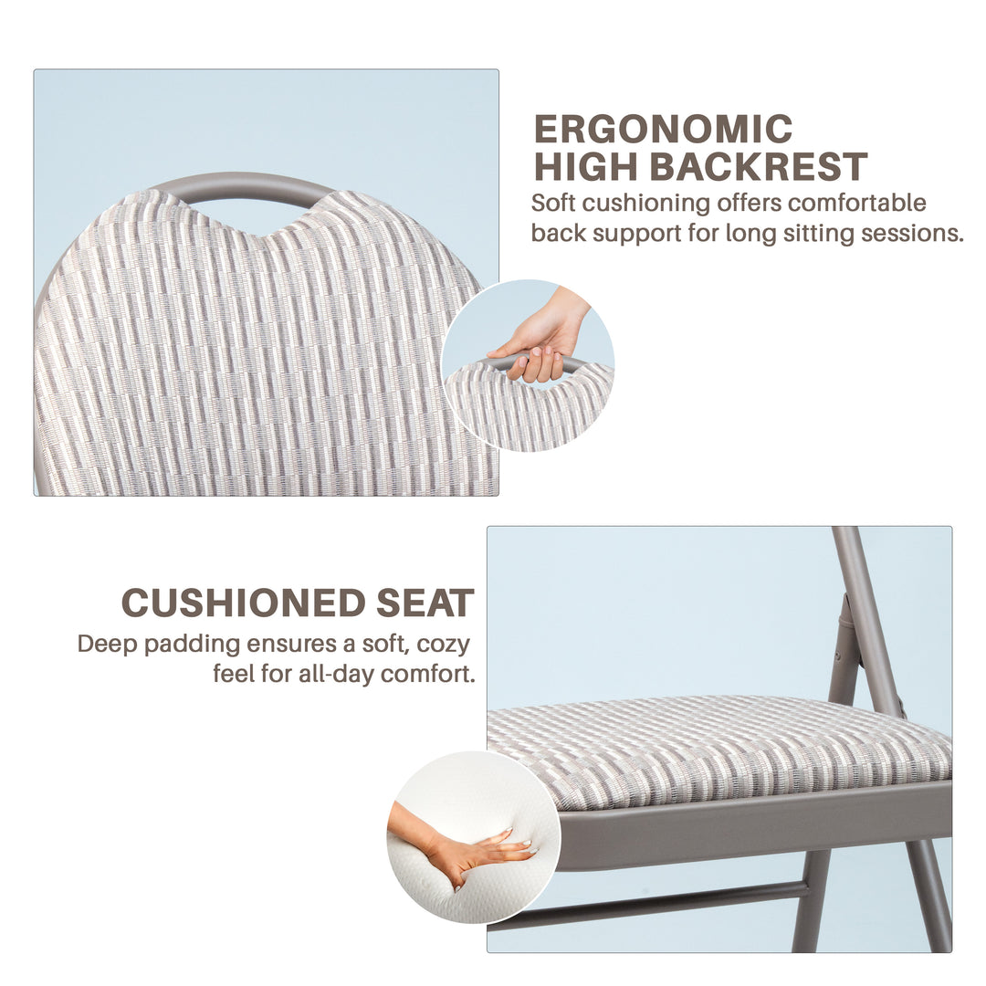 6 Feet Folding Table with 6 Fold Away Chairs